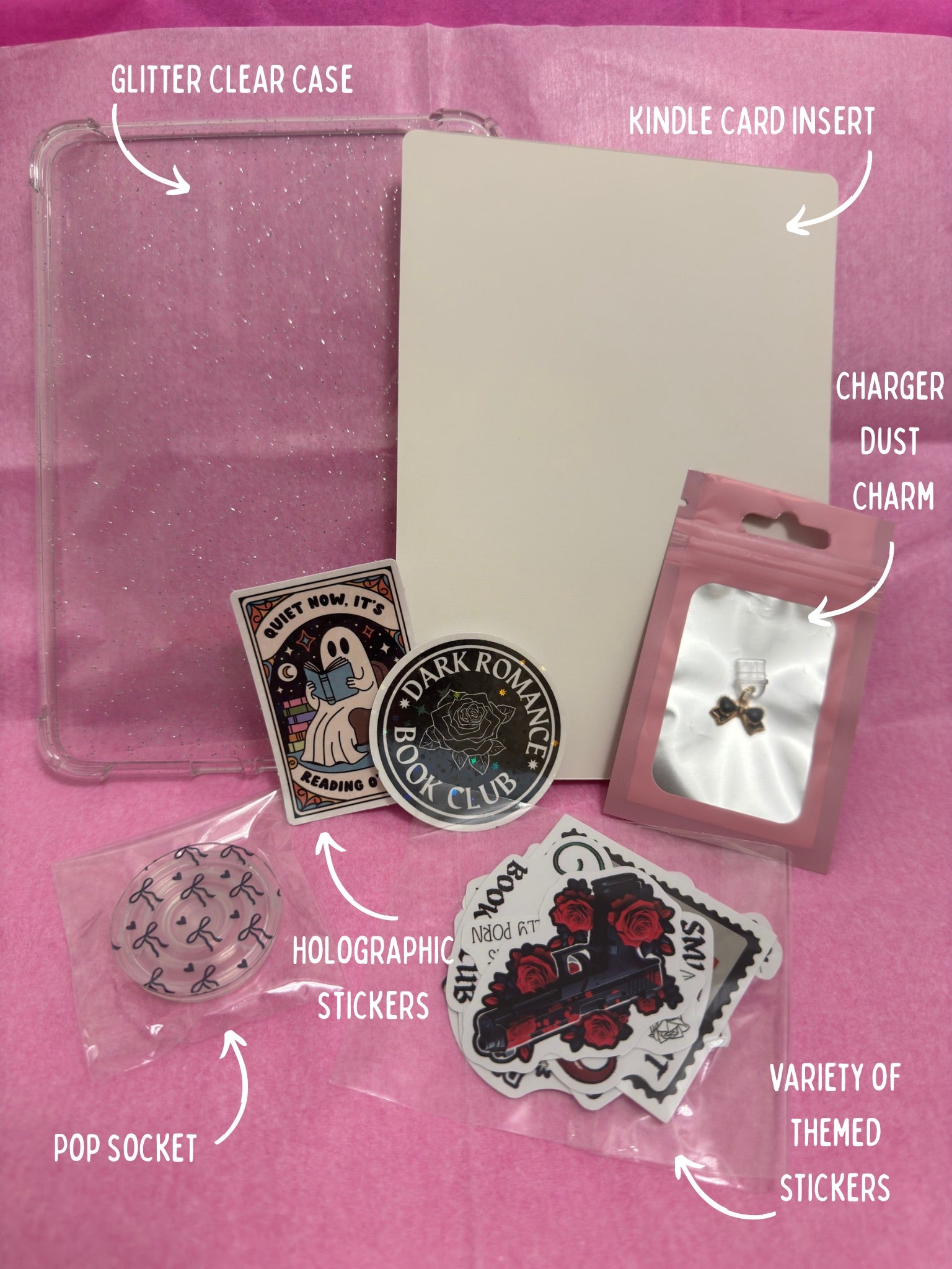 Glitter Kindle Paperwhite / Colorsoft Mystery Accessory Bundle